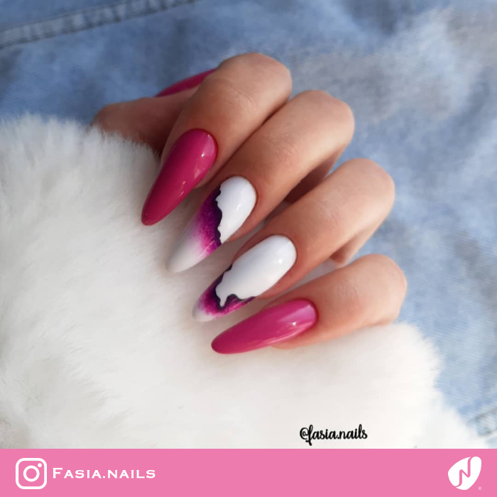 Hot Pink Fashion Nails